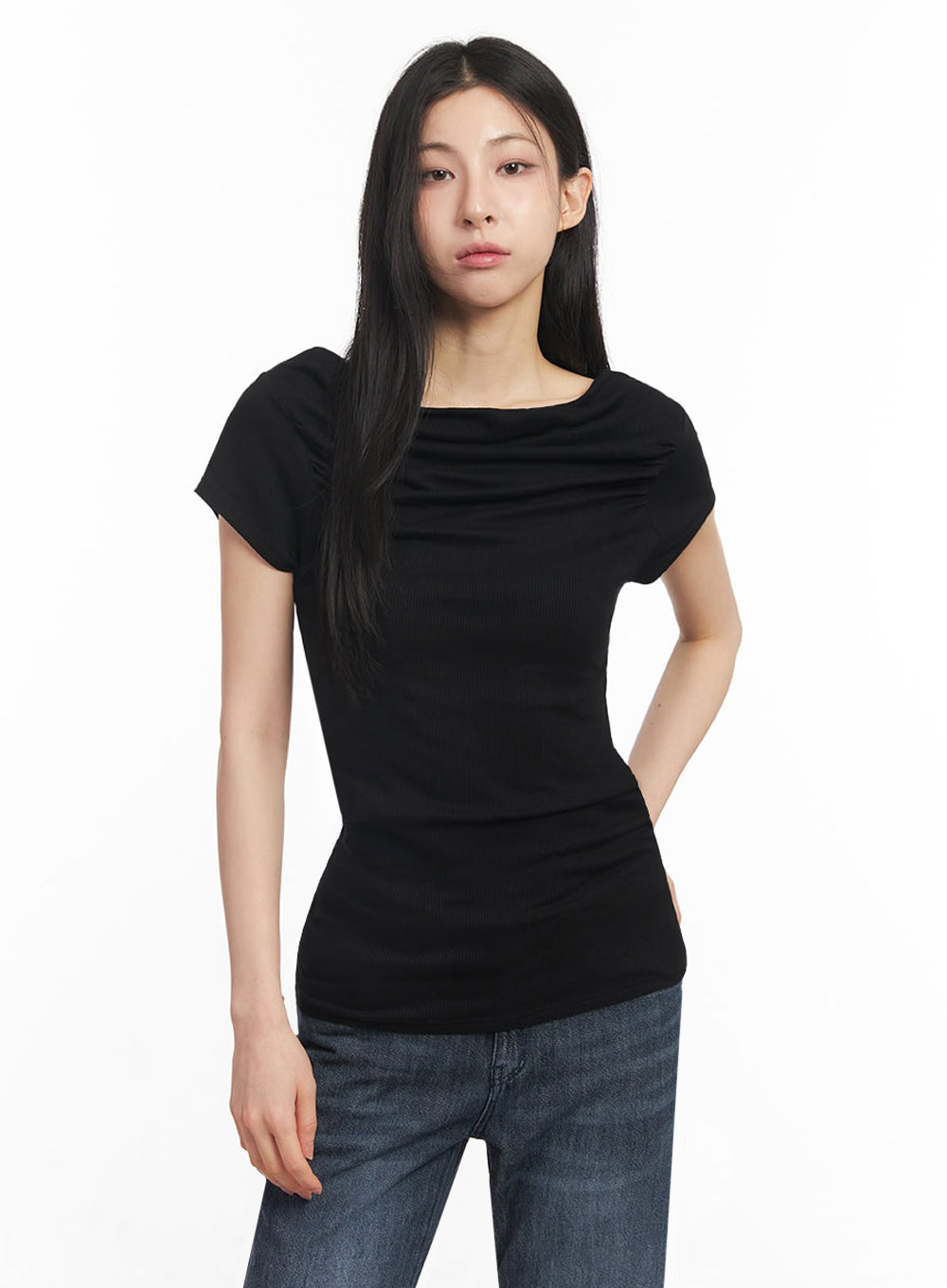 Off-Shoulder Slim-Fit Mini Dress IU509