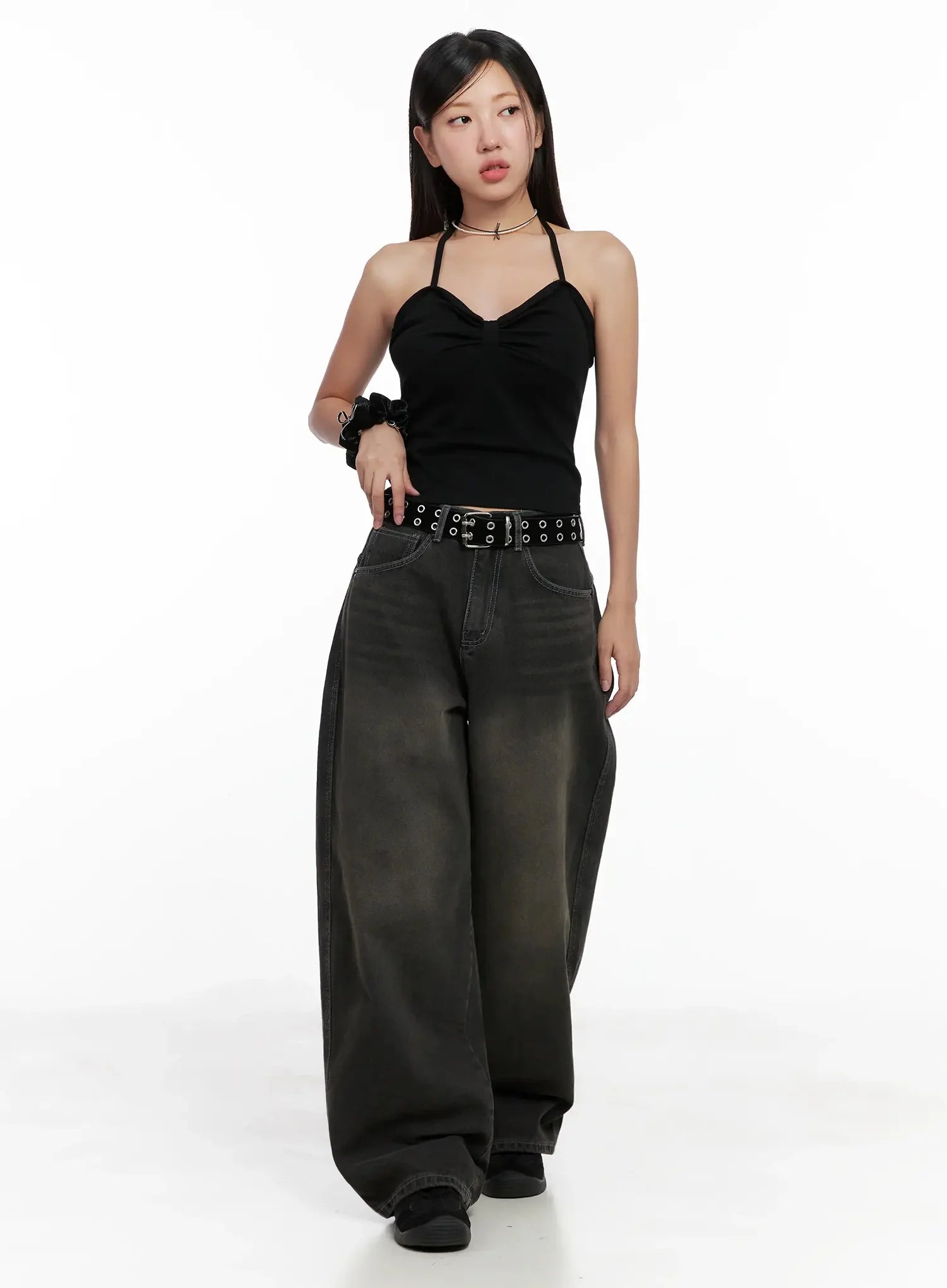 Halter Neck Cropped Tank Top IG527