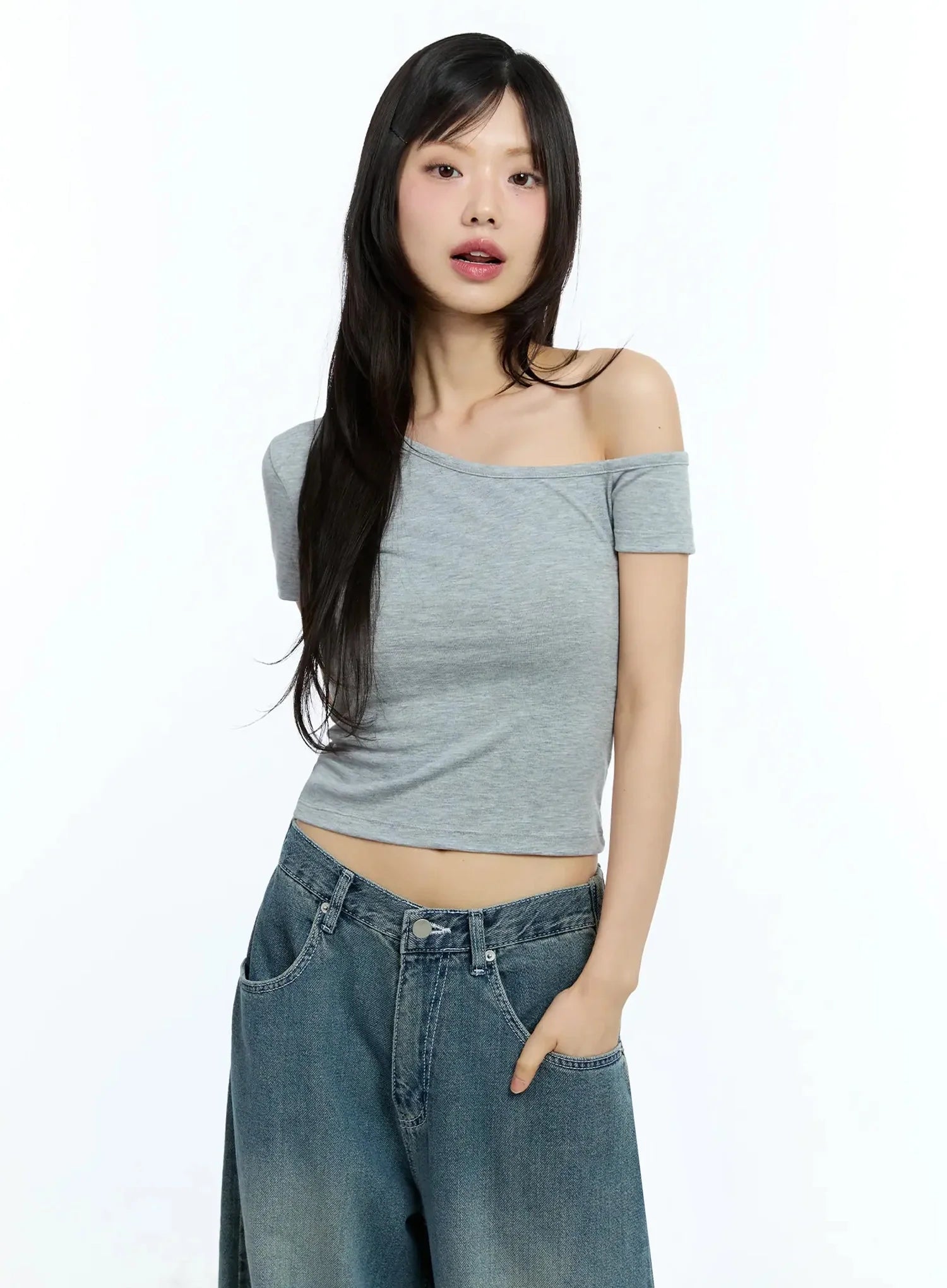One-Shoulder Crop Top IU524