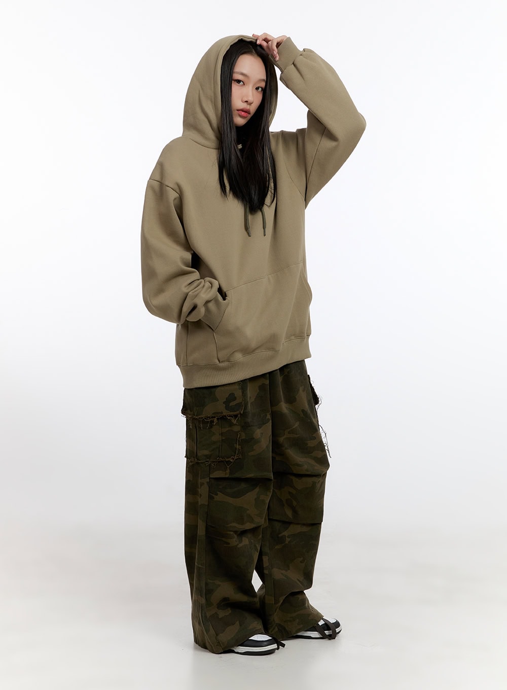 Wide Fit Camouflage Cargo Pants CN420