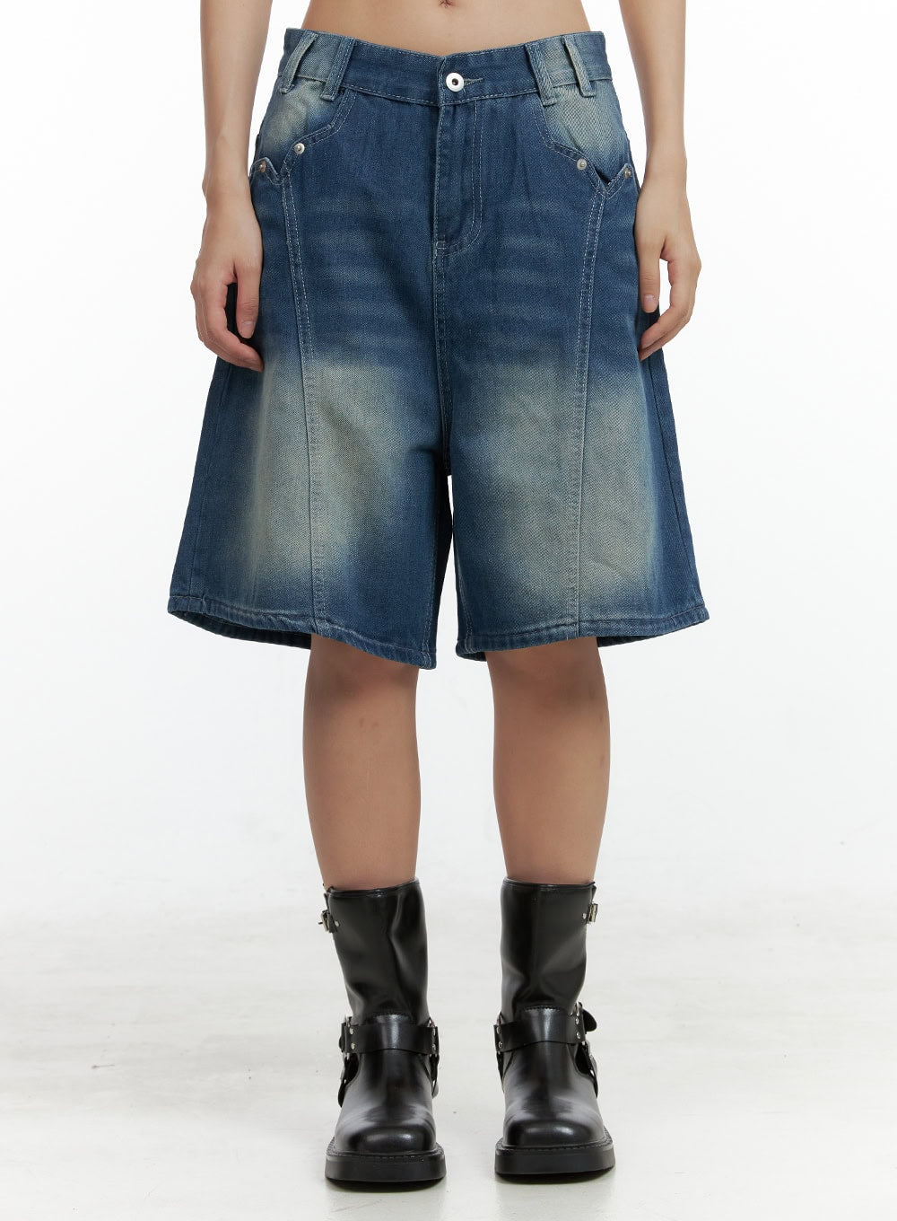 Blue Washed Baggy Jorts OL408