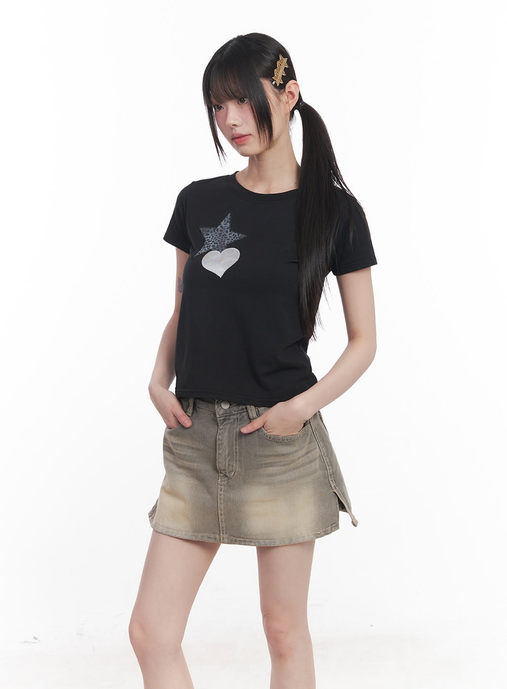 Star Graphic Baby Tee CU506