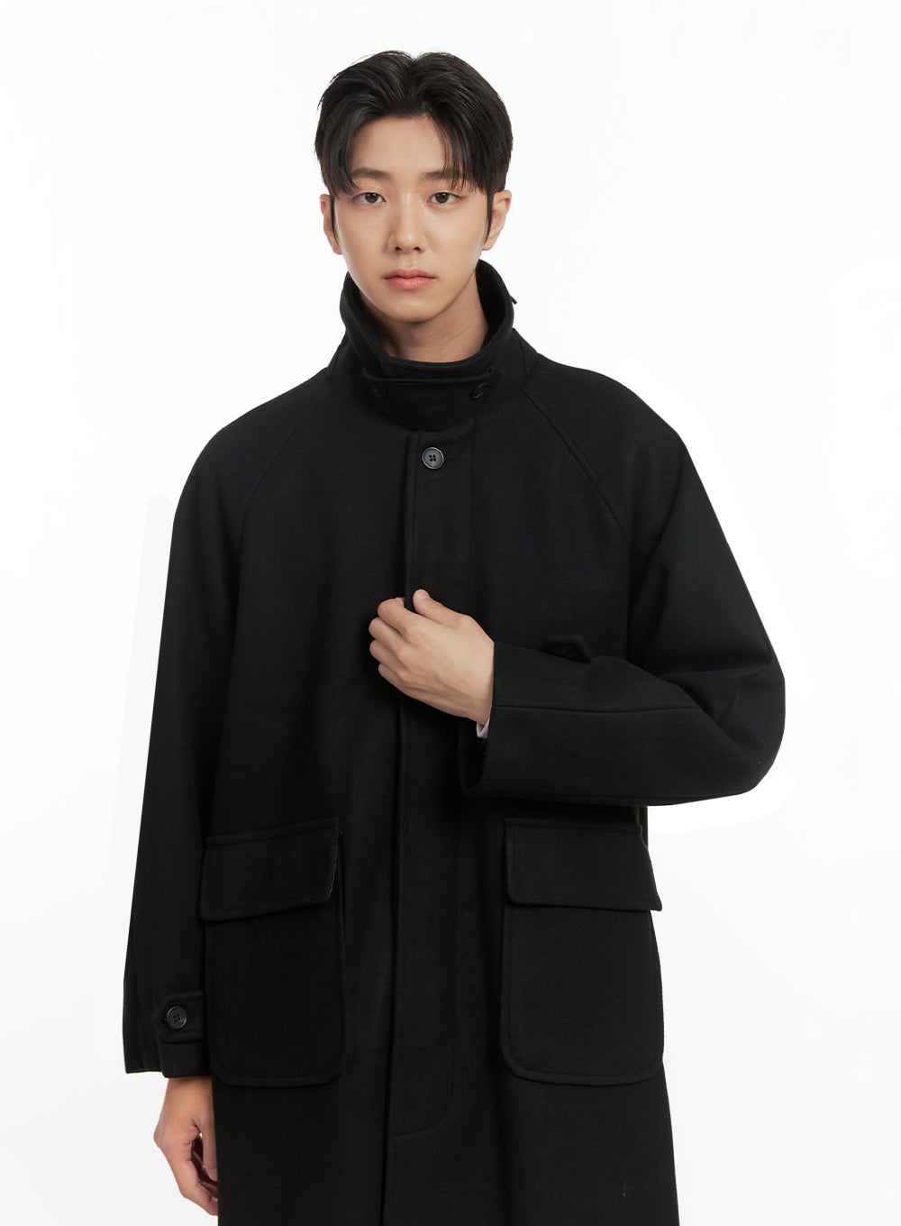 Men's Collared Long Coat ID406
