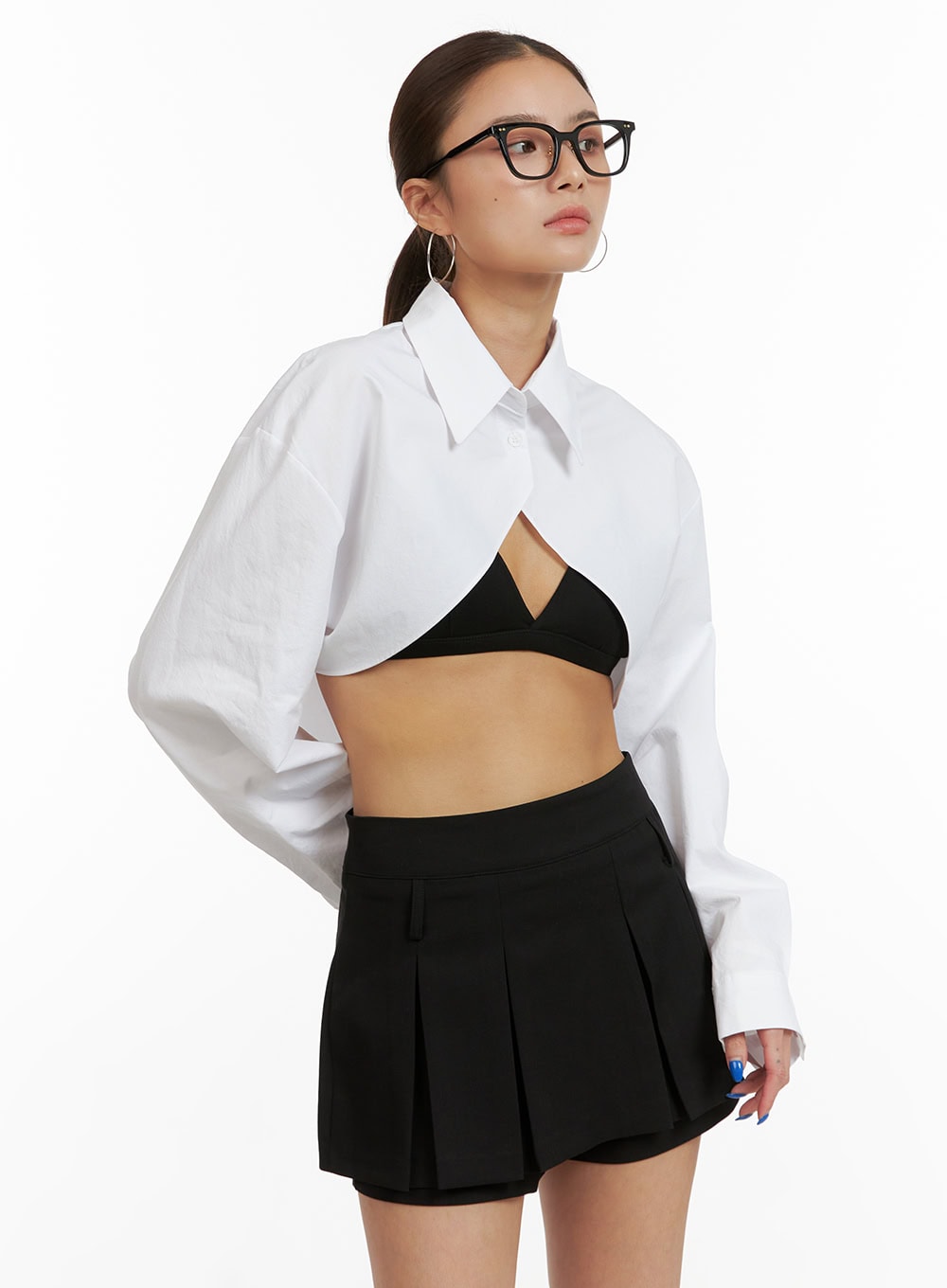 Collar Cotton Bolero Shirt CY431