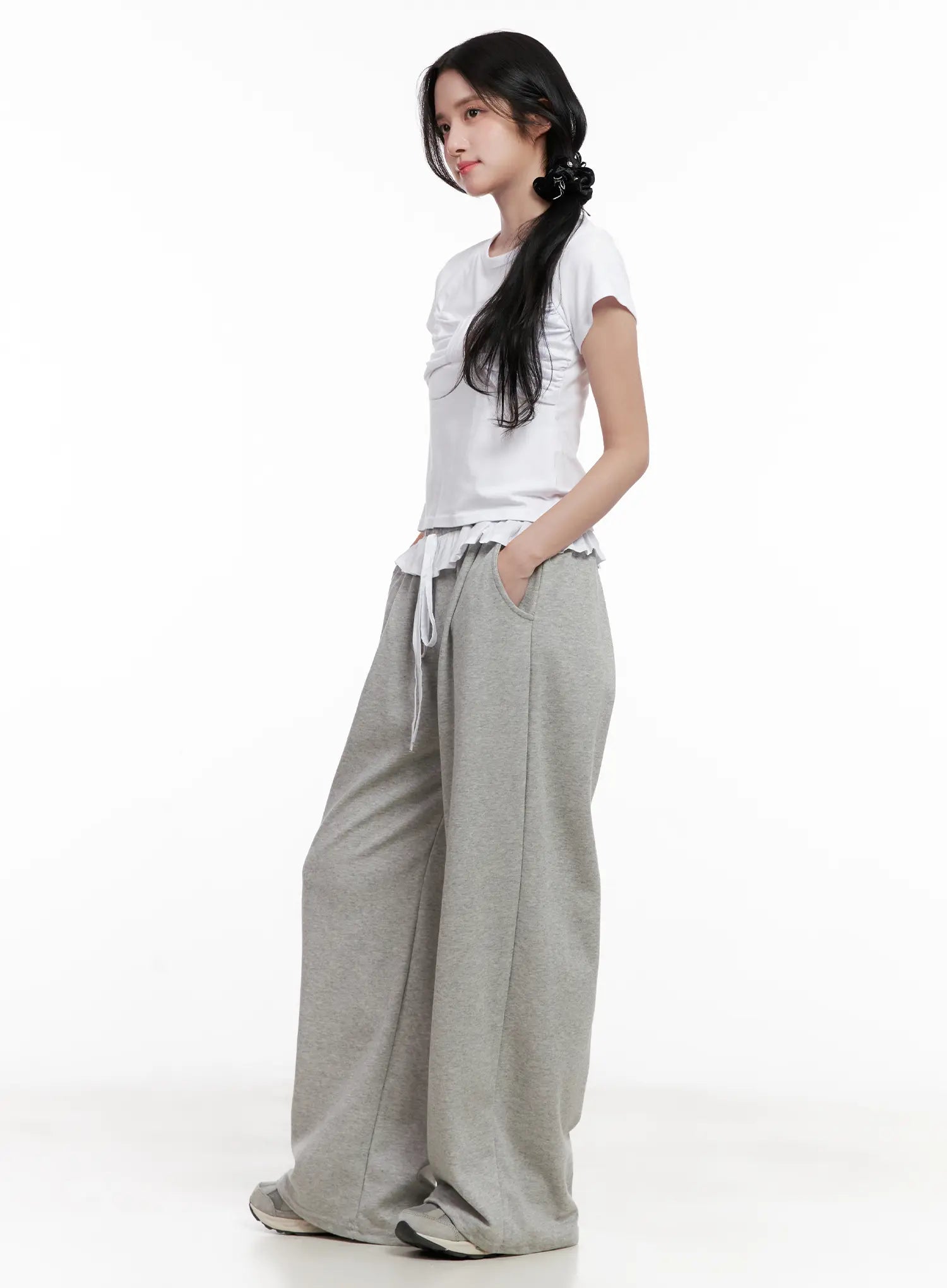 Ruffle Wide-Leg Sweatpants CL516