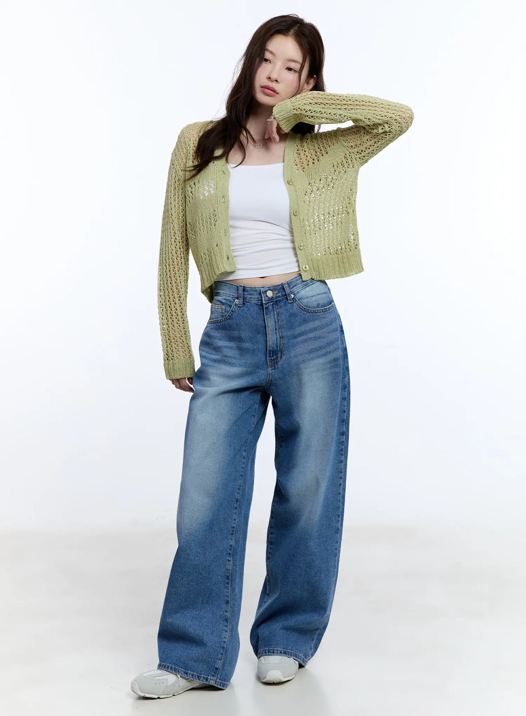 V-Neck Buttoned Sweater Cardigan CU513