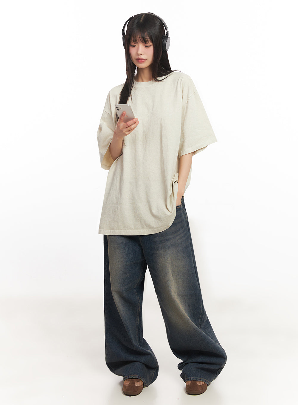 Essential Cotton Canvas Oversize T-Shirt IY502