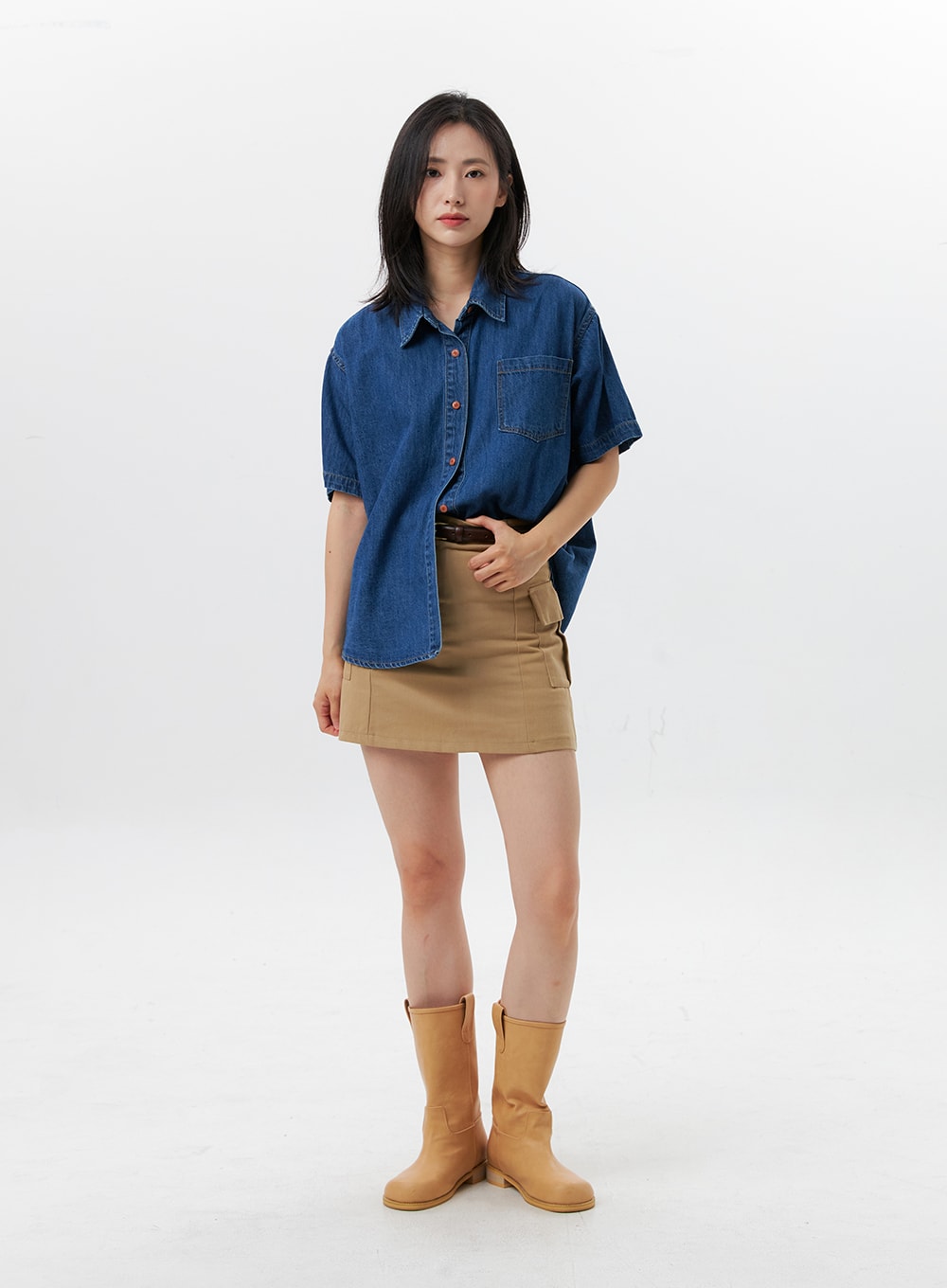 Denim Short Sleeve Shirt OG315