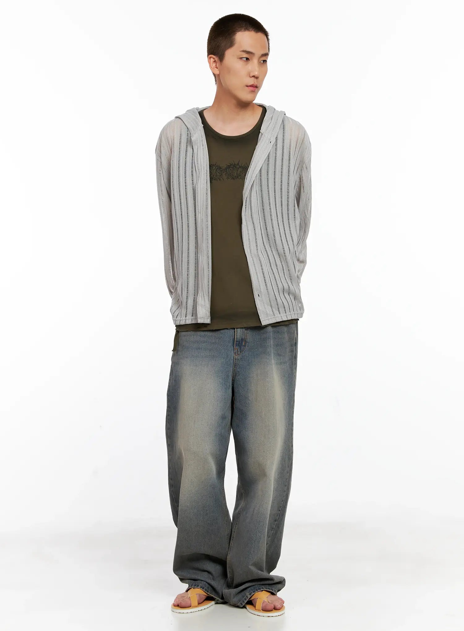 Men's Washed Vintage Denim Jeans IG511