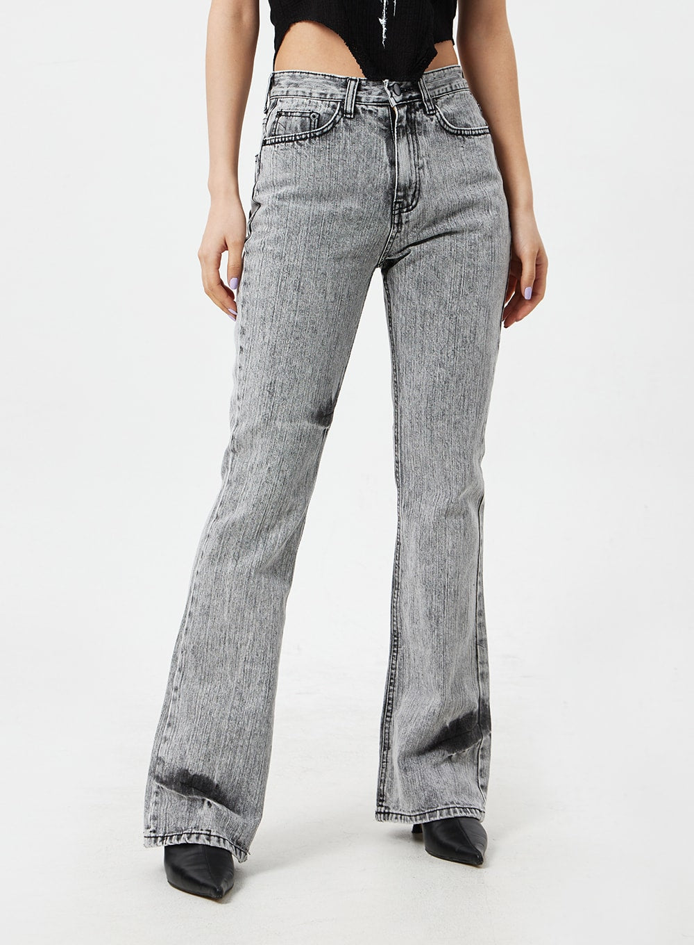 Grey Bootcut Jeans CM324