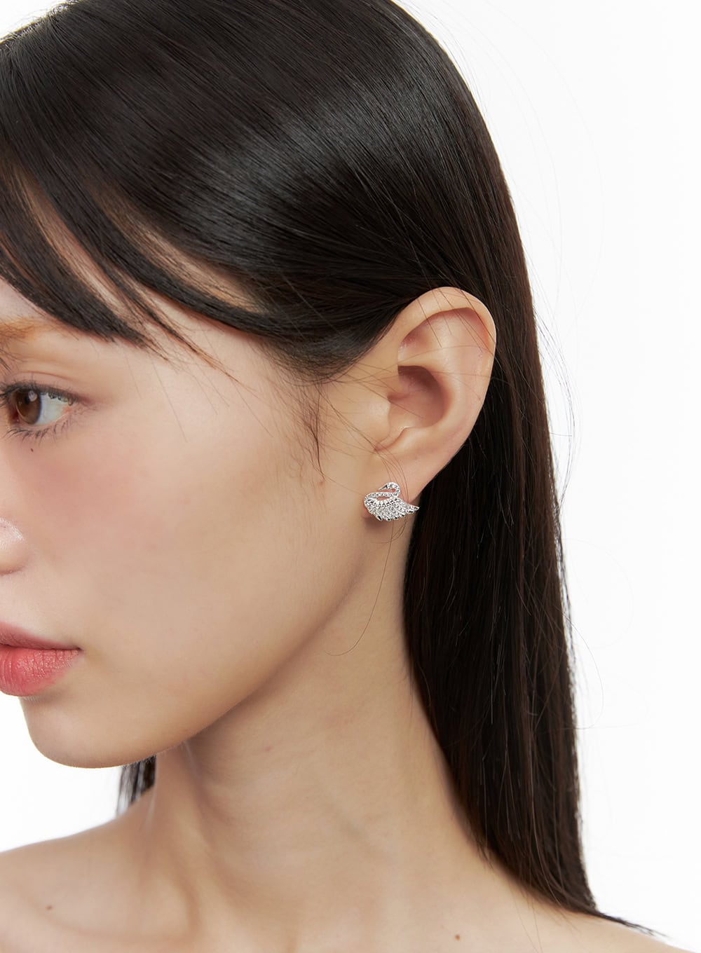 Swan Silver Earrings IO418