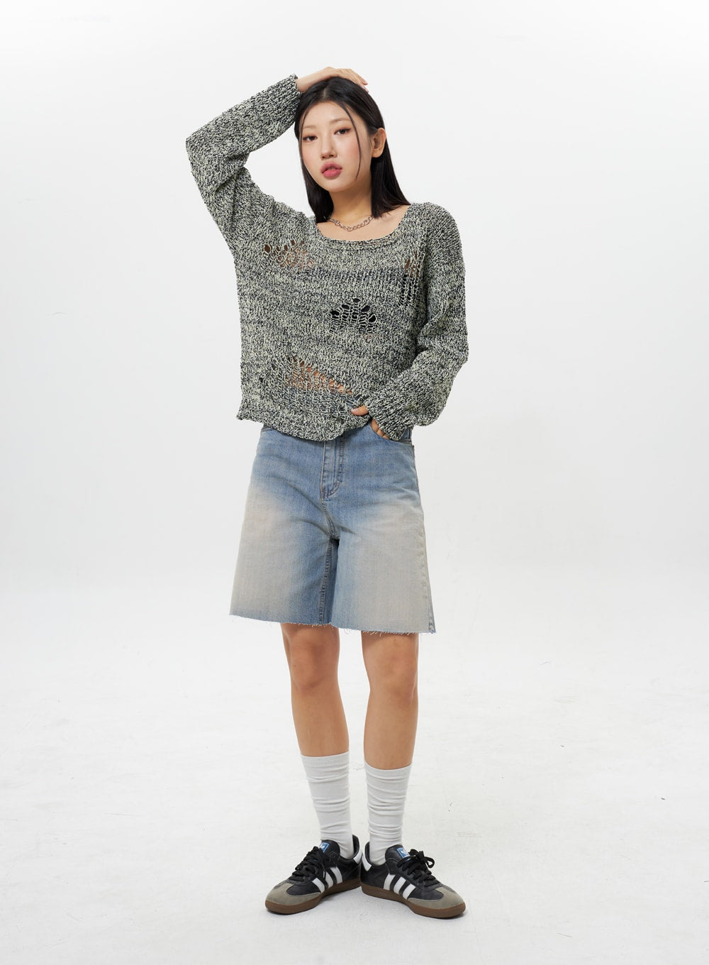 Ripped Sweater IY312