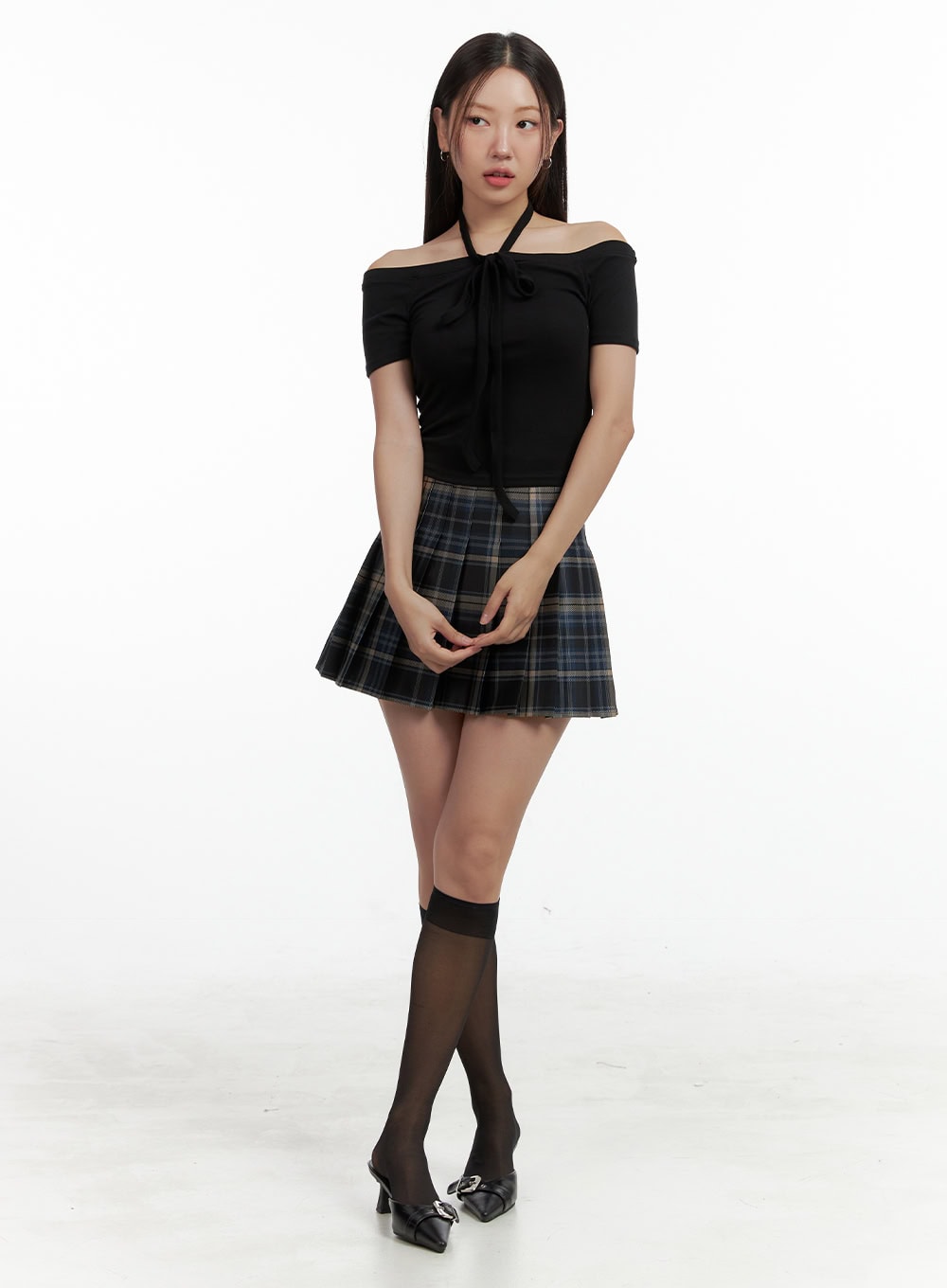 Off Shoulder Strap Halter Top OL401