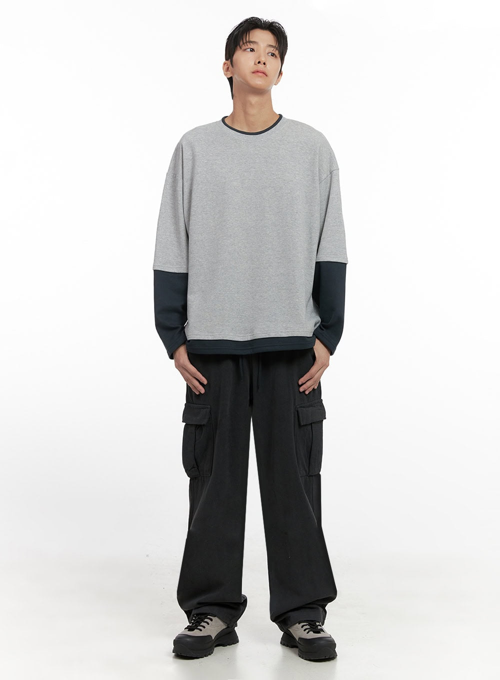 Men's Layered Long Sleeve Tee ID413