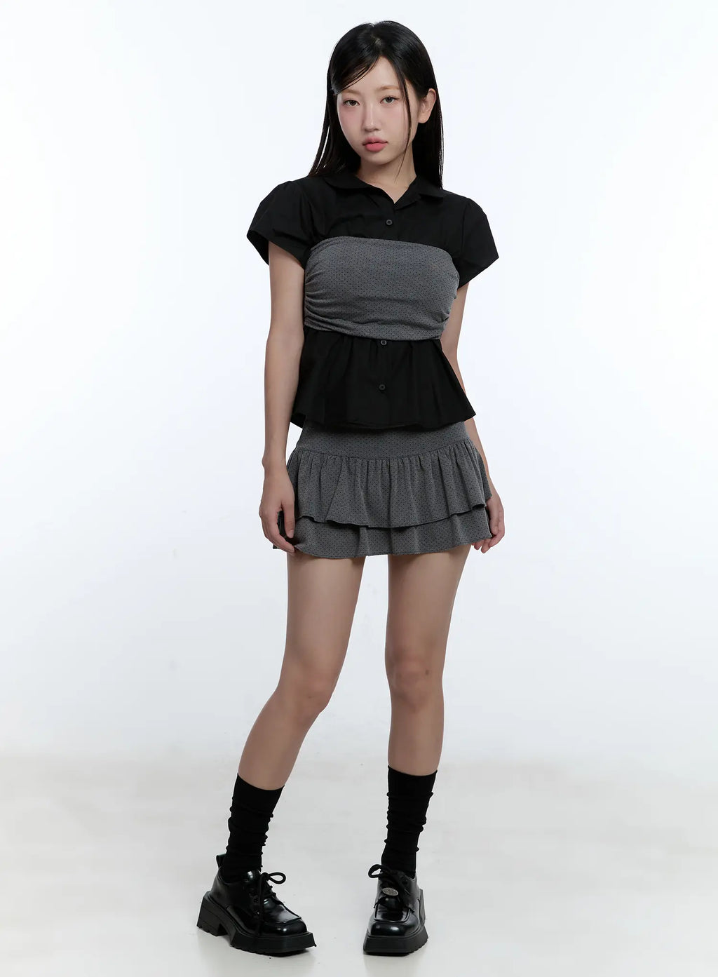 Collared Short-Sleeve Shirt CU527