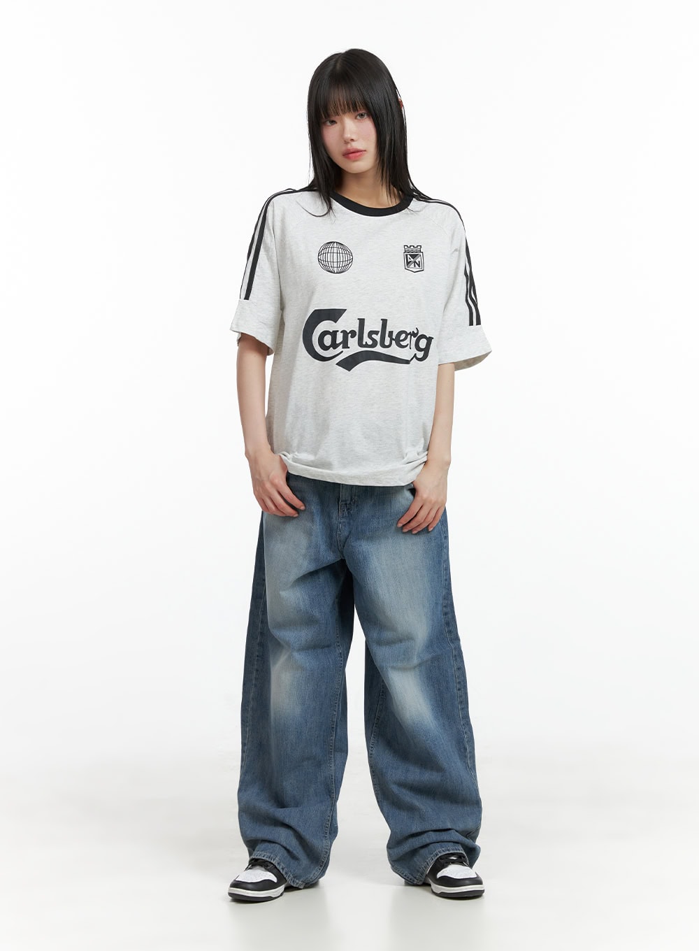 Washed Loose Fit Baggy Jeans CL402