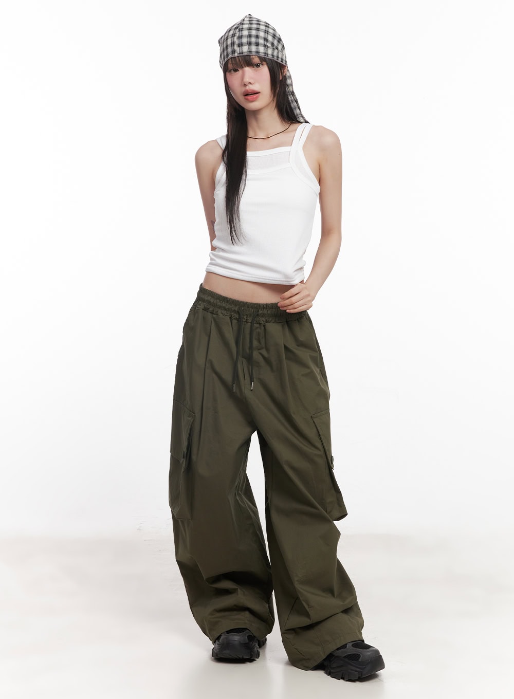 Balloon-Fit Baggy Cargo Pants CY520