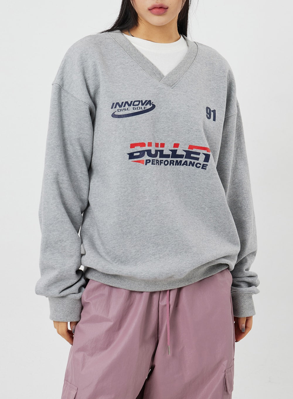 V-Neck Graphic Sweatshirt CF315