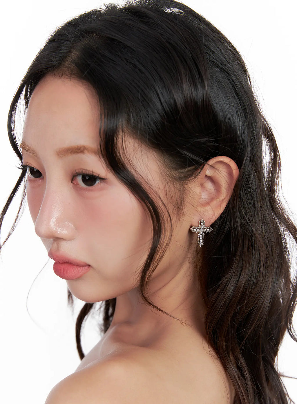 Studded Cross Earrings CL522