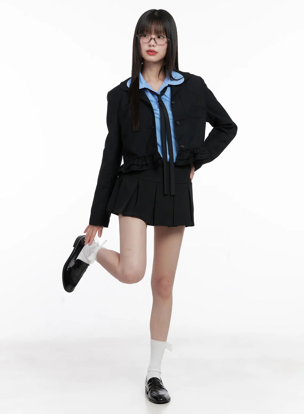 Frilly Cropped Blazer CG518