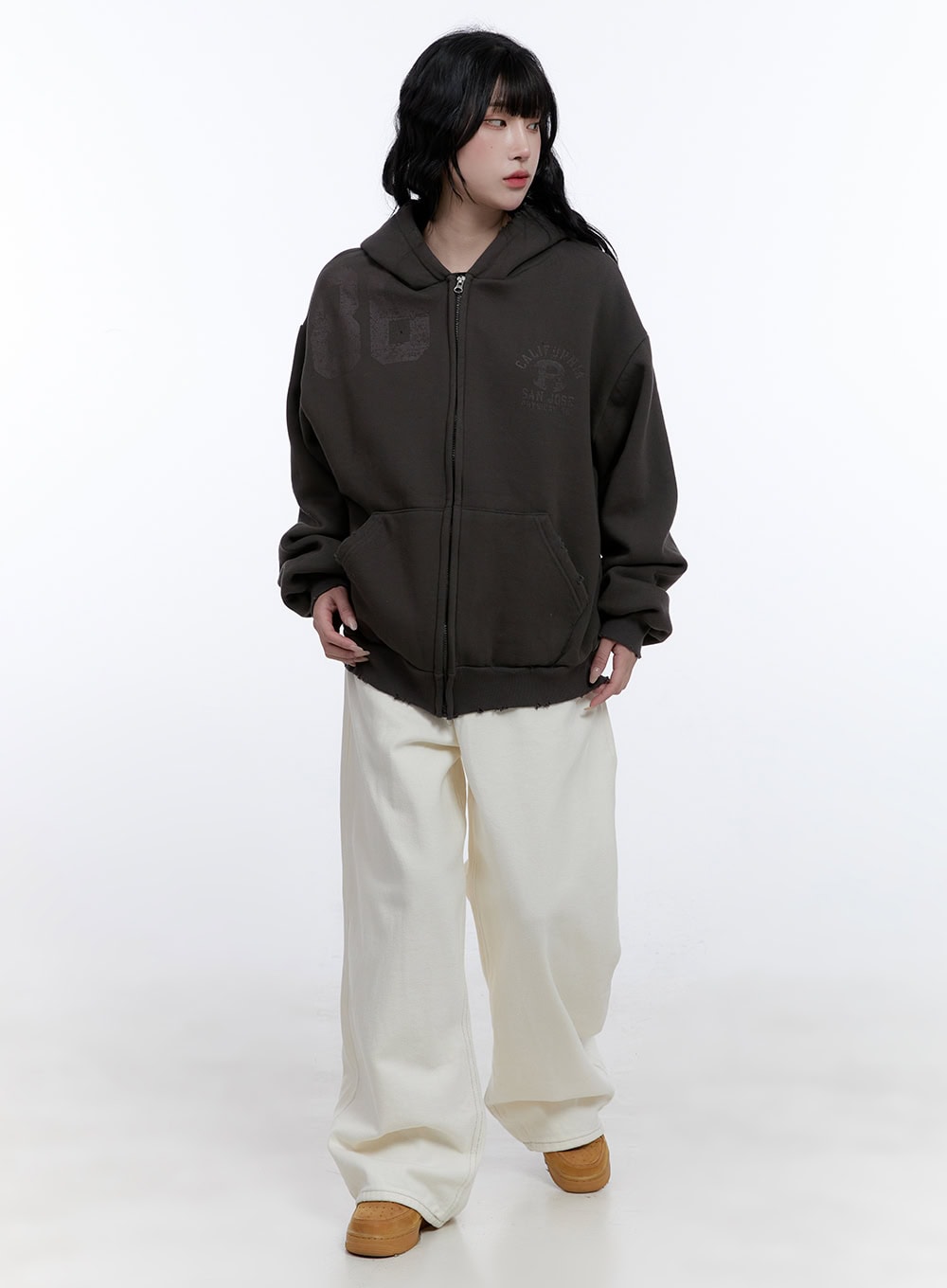 Graphic Oversized Hooded Sweatshirt CD419