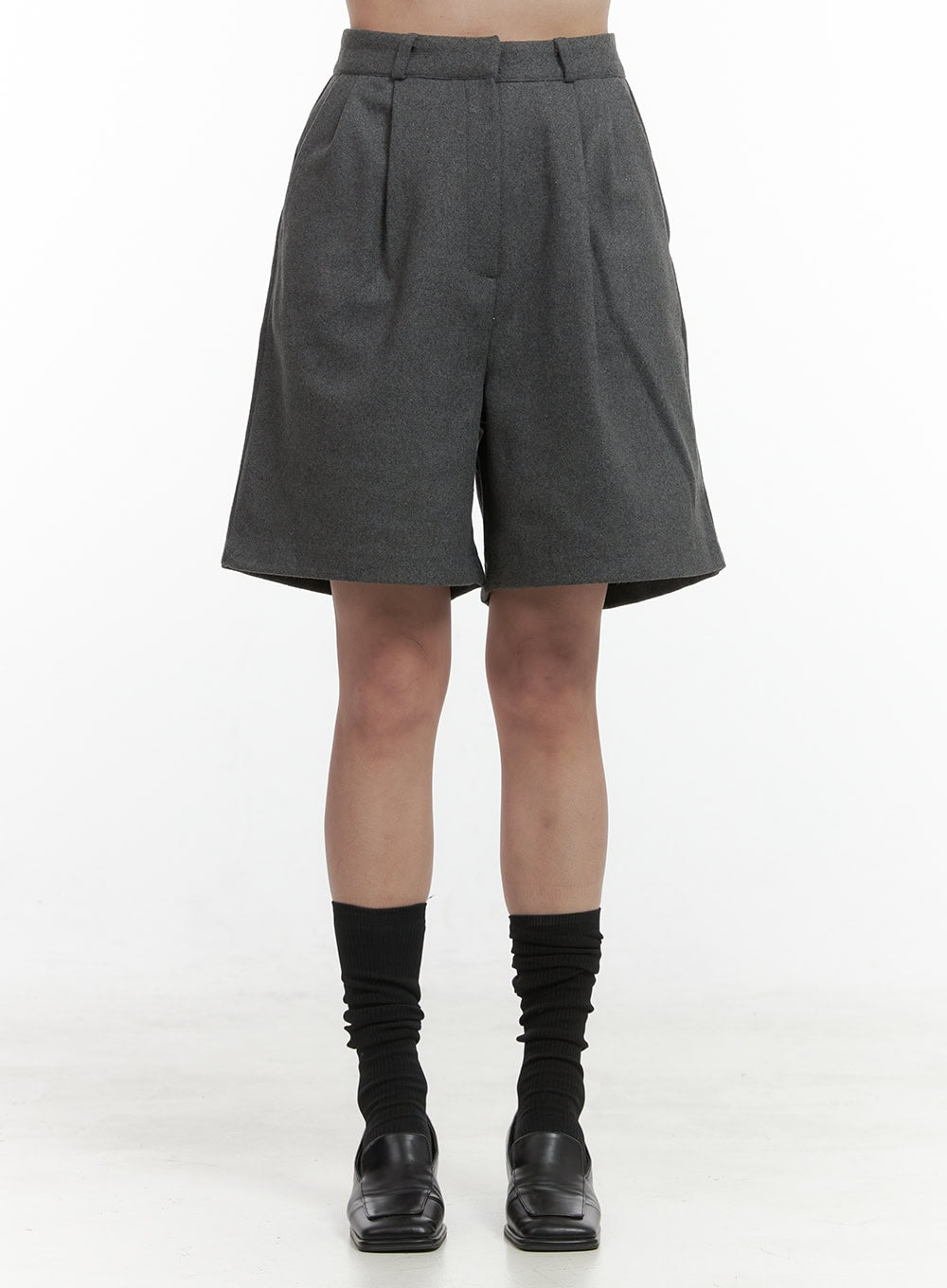 Pintuck Solid Midi Trousers OO416