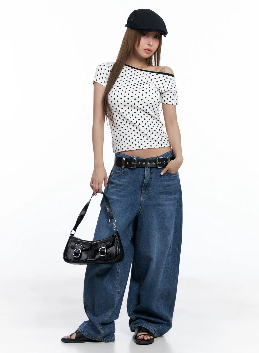 Shuhua Washed Wide-Leg Denim Jeans CL510