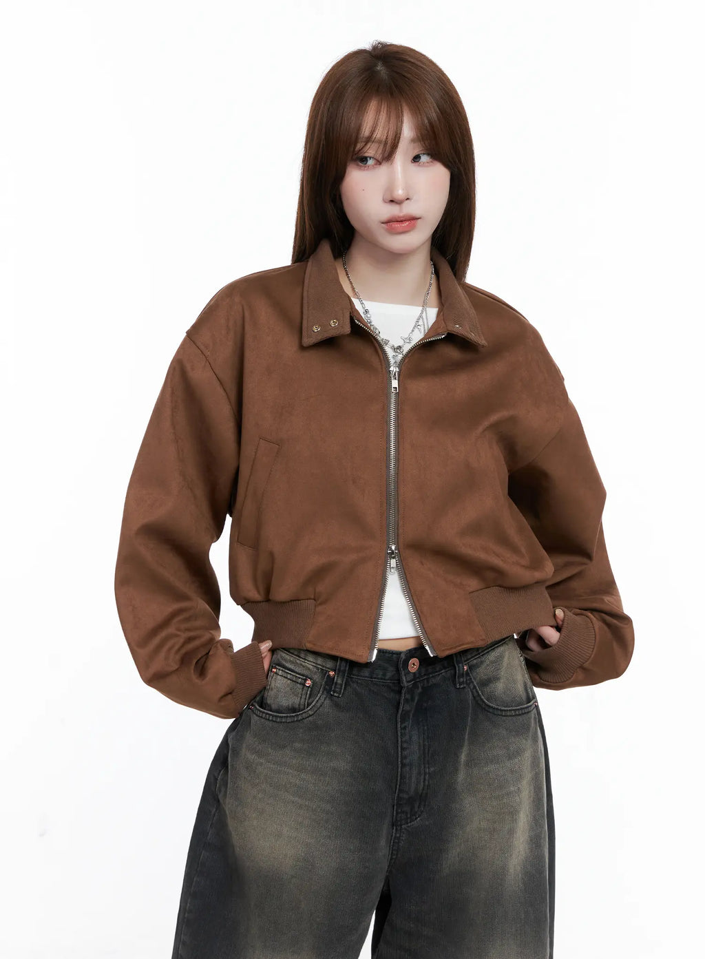 Vicky Suede Two-Way Jumper Jacket CG529