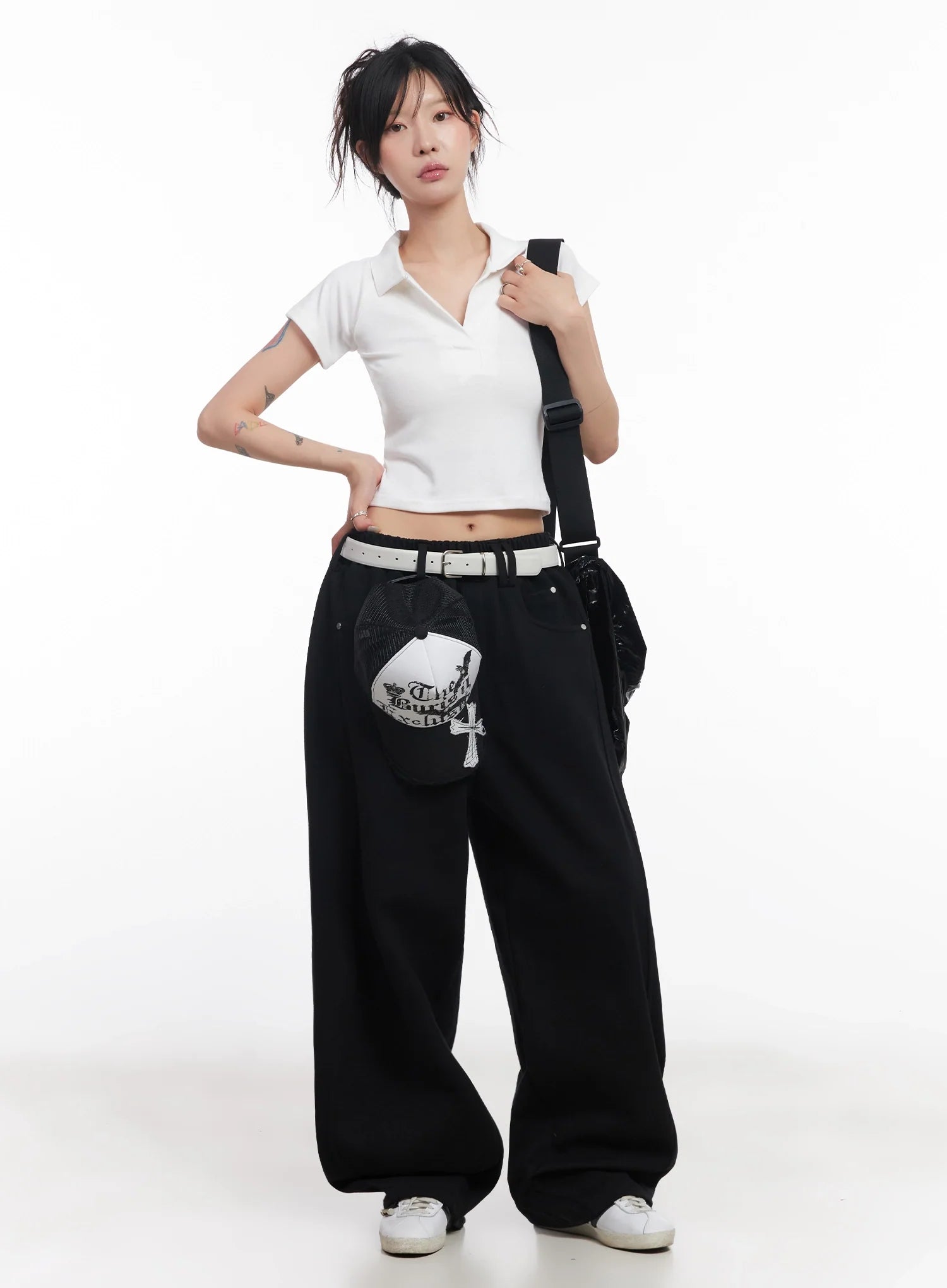 Cropped Collared Tee IC503