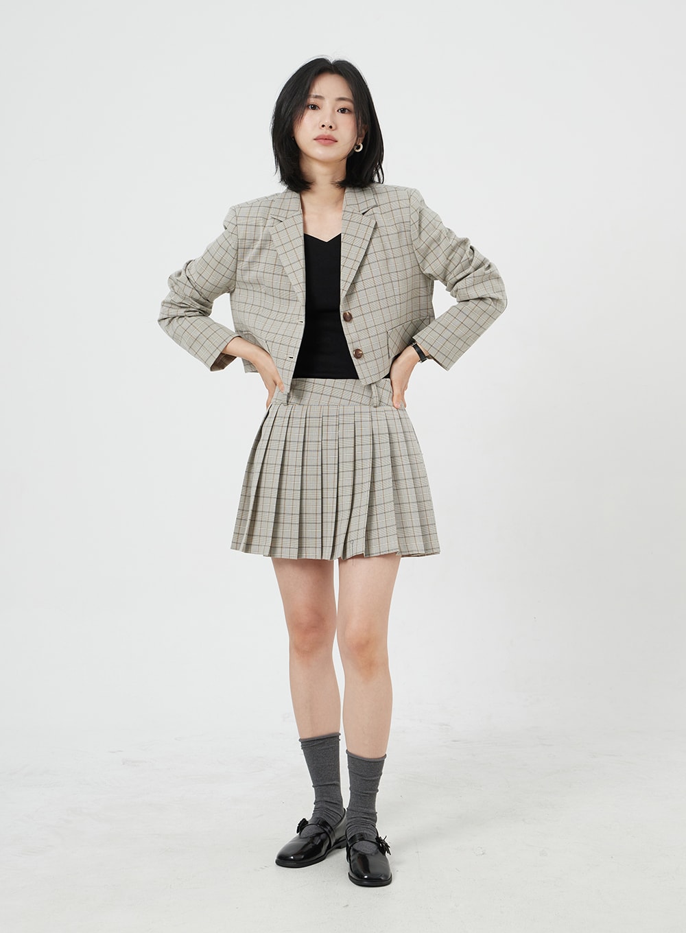Plaid Mini Skirt OM327