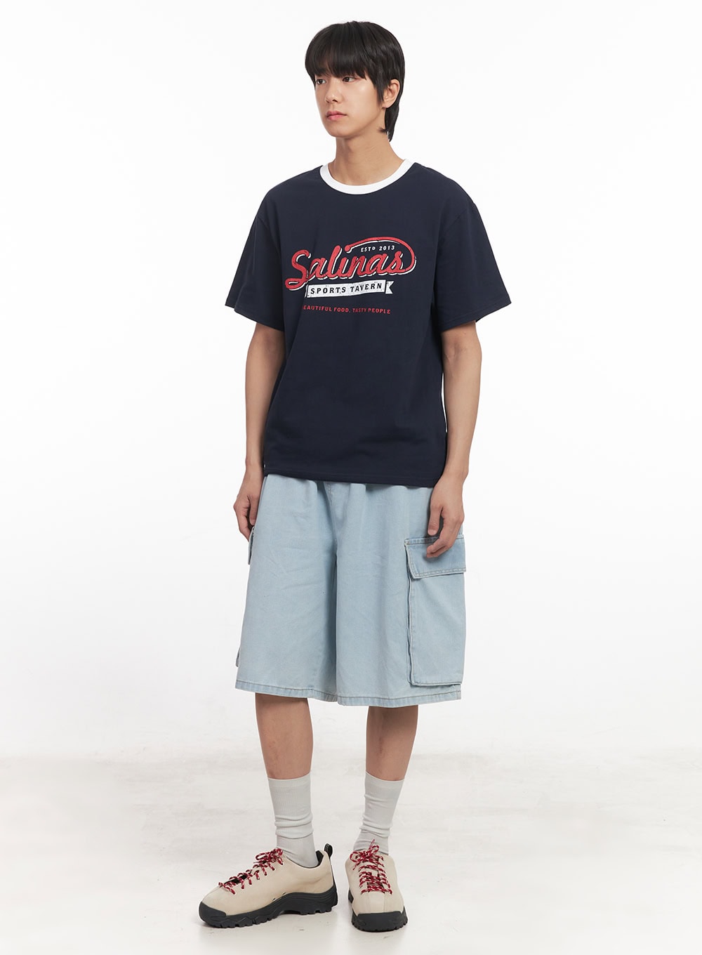 Men's Graphic Two-Tone T-Shirt IA511