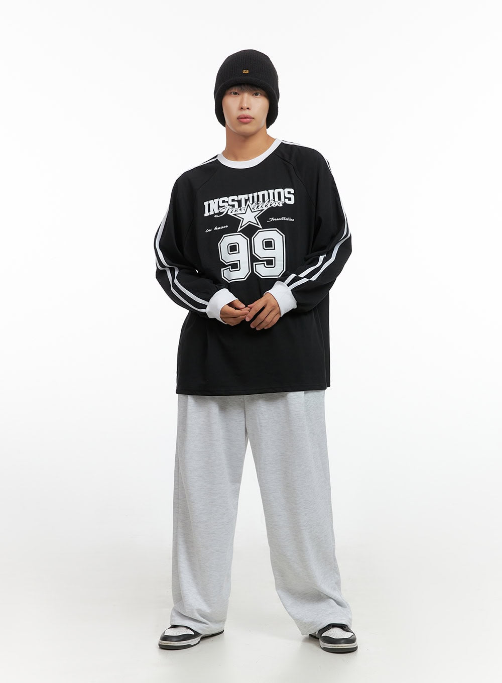 Men's Raglan Graphic Oversize T-Shirt IO420