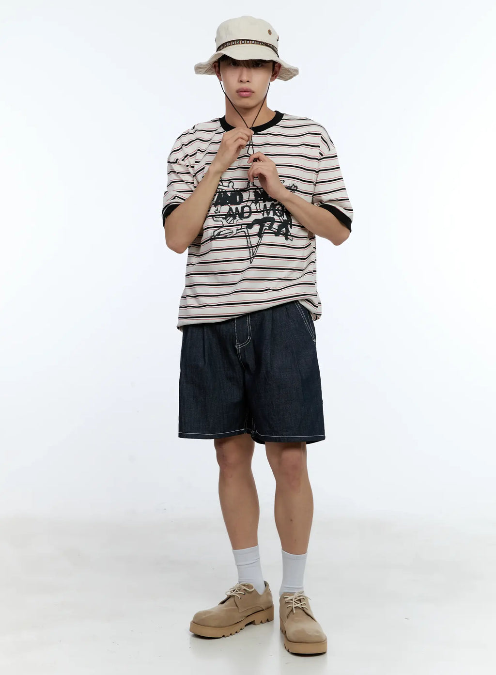 Men's Star Contrast Stripe Tee IL517