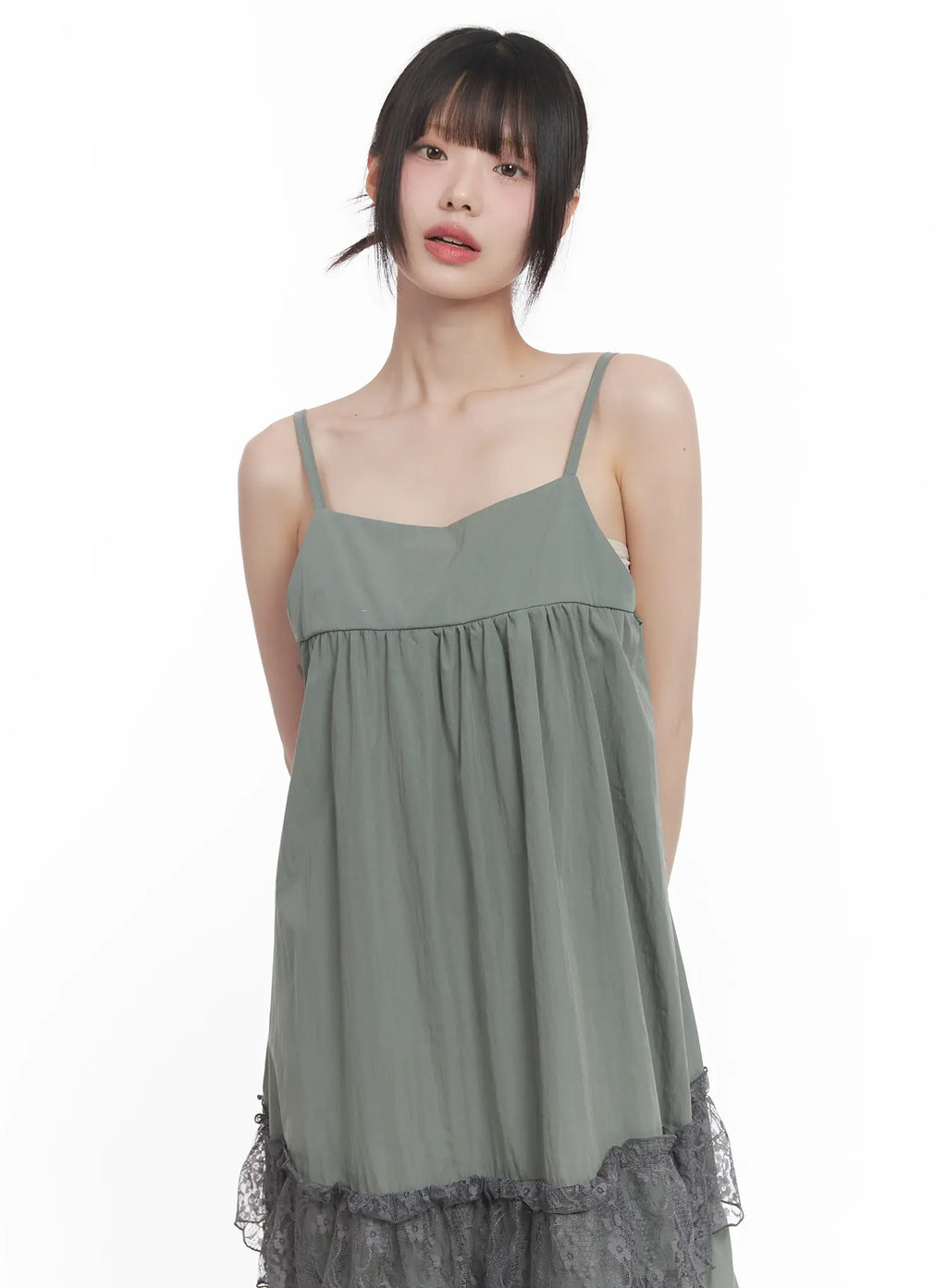 Lace-Trim Cami Maxi Dress CU518