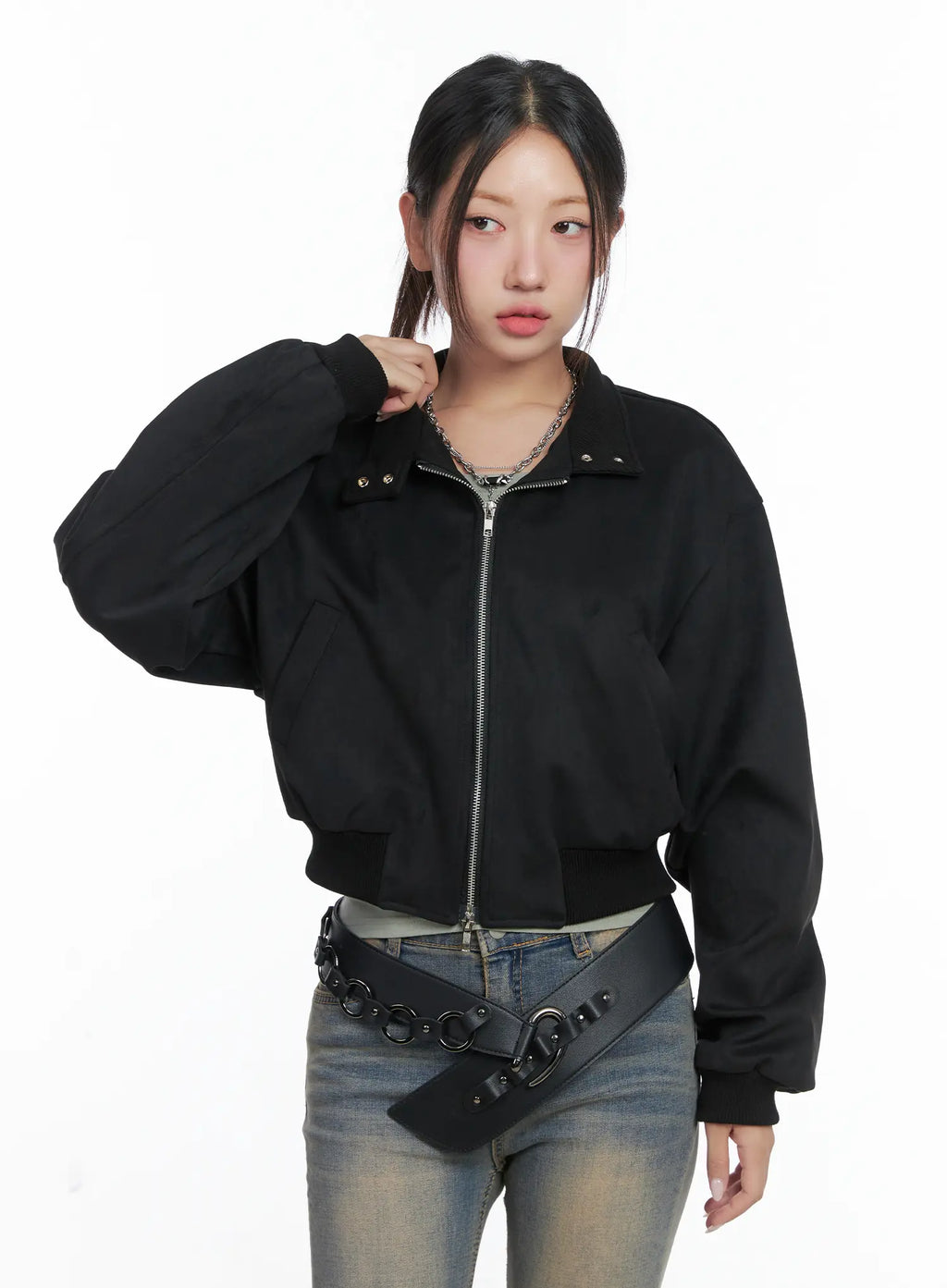 Suede Two-Way Zip Jacket CS502