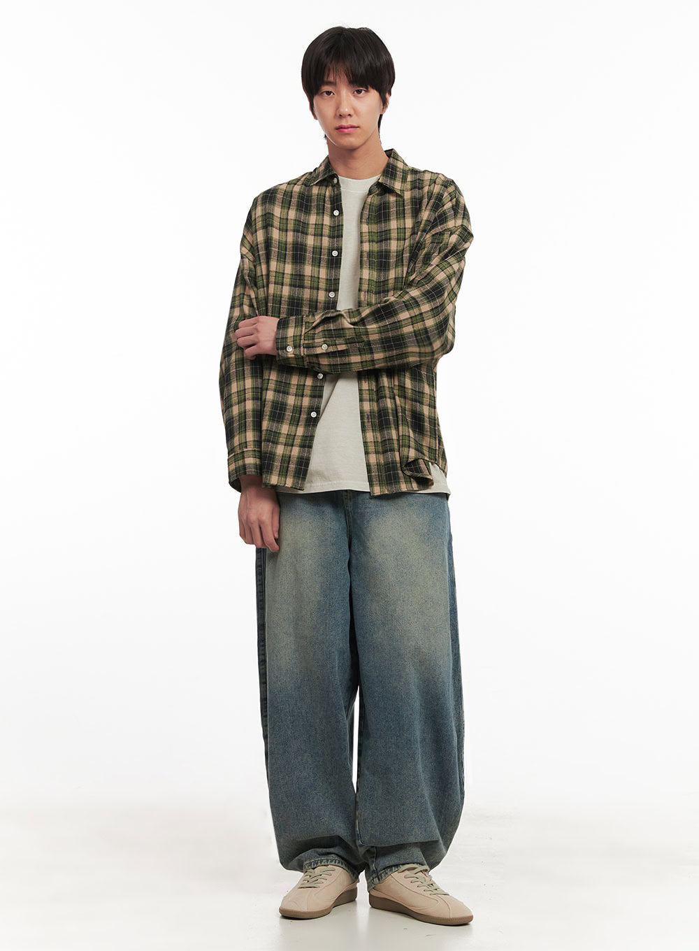 Men's Checkered Collared Shirt IA511