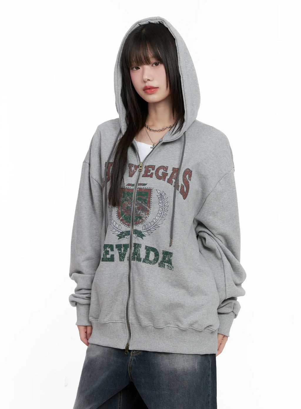 Vegas Graphic Zip-Up Hoodie