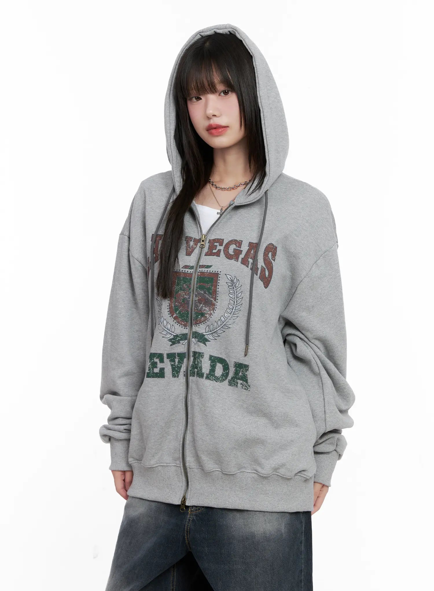 Vegas Graphic Zip-Up Hoodie