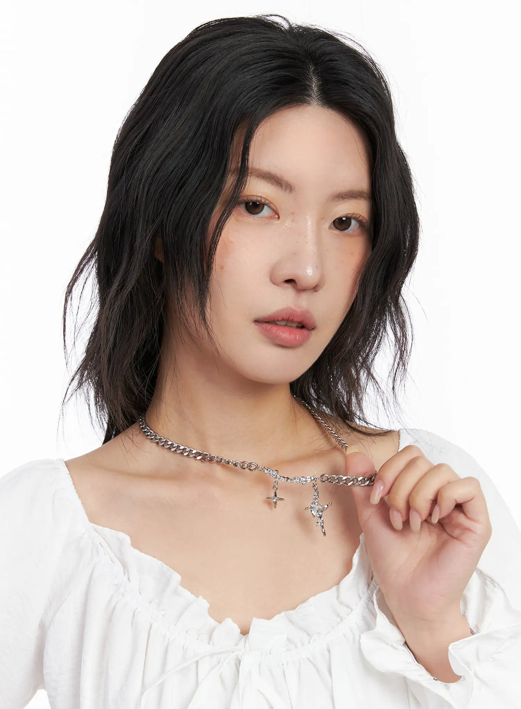 Blue Cubic Cross Necklace CC1809