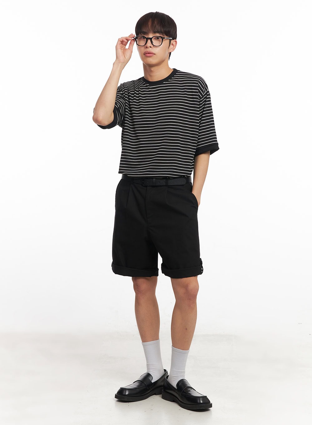 Men's Striped Round Neck T-Shirt IA518