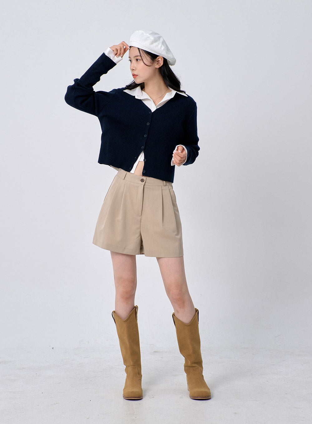 Ribbed Knit Cardigan OM329