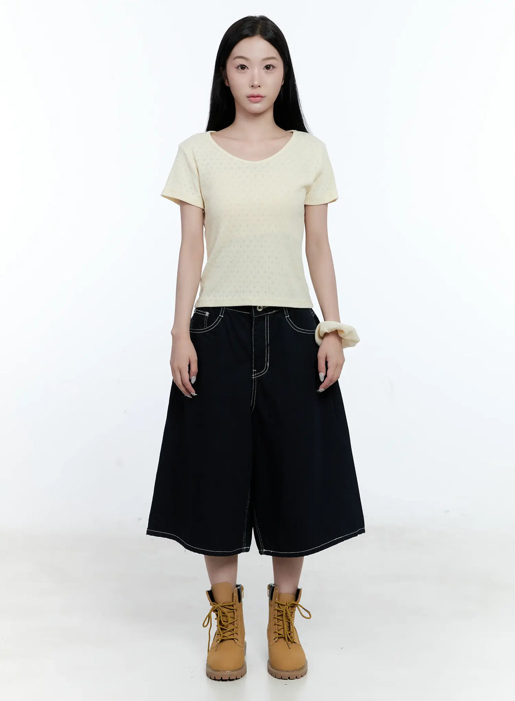 V-Neck Short-Sleeve Knit Tee CG501