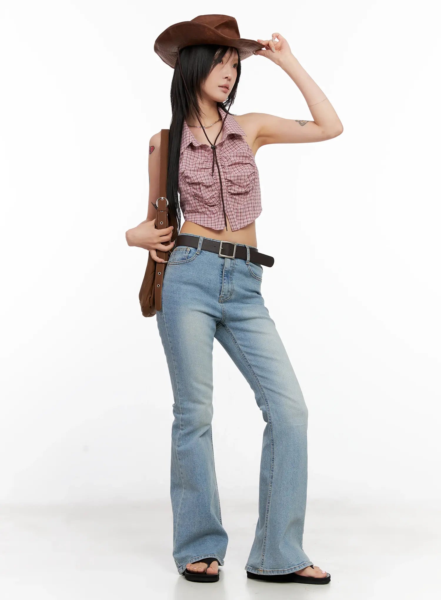 Byeol Washed Flare Denim Jeans CL525