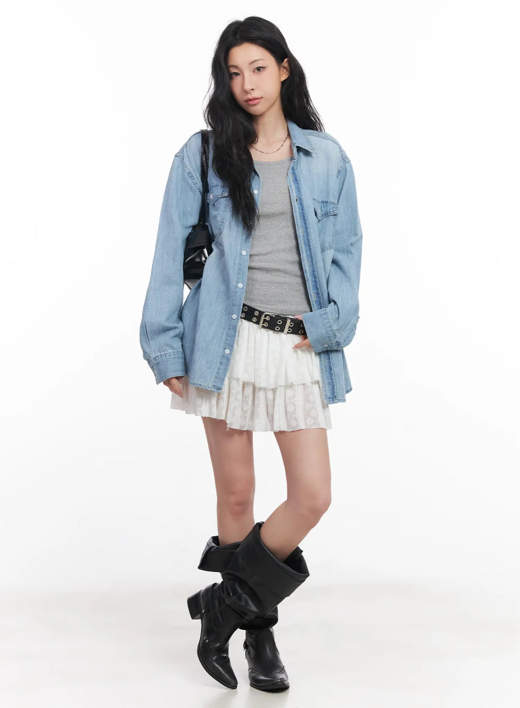 Lace Ruffle Mini Skirt CU510