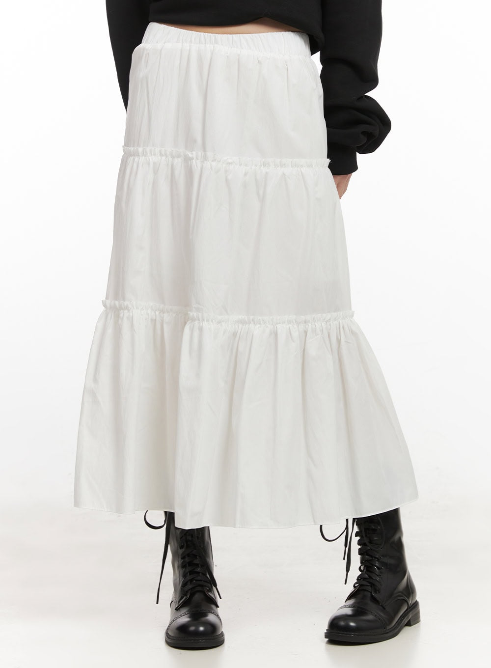 Classic Ruffle Flare Maxi Skirt CJ523