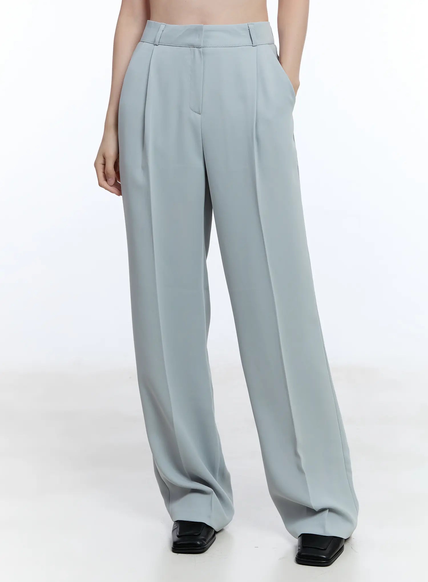 Pintuck Wide-Fit Pants CU513