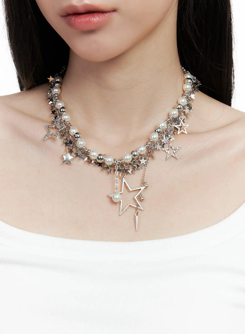 Cluster Bead Star Necklace CO503