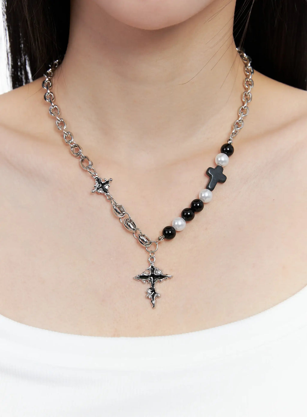 Cross Bead Necklace CO503
