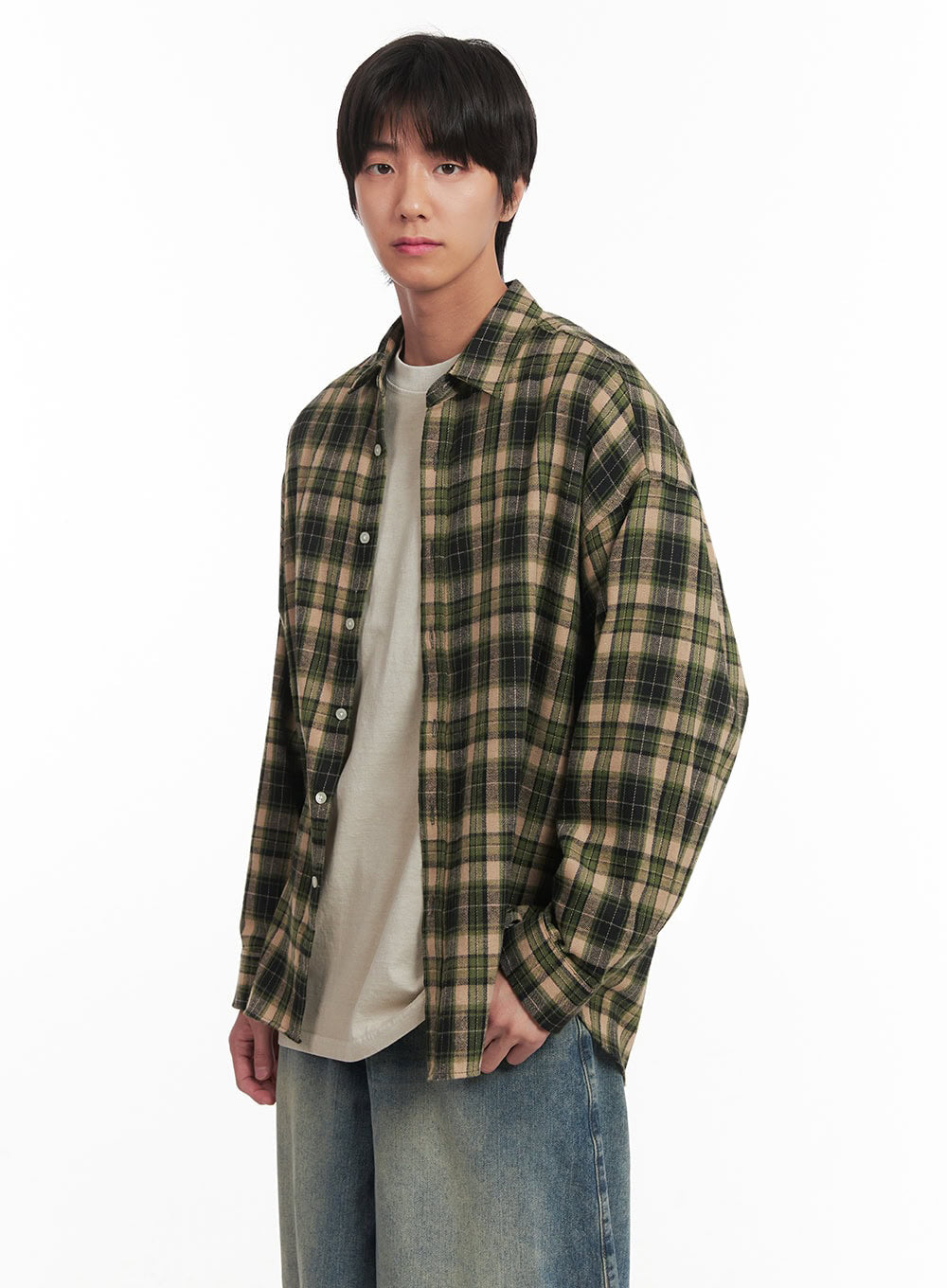 Men's Checkered Collared Shirt IA511