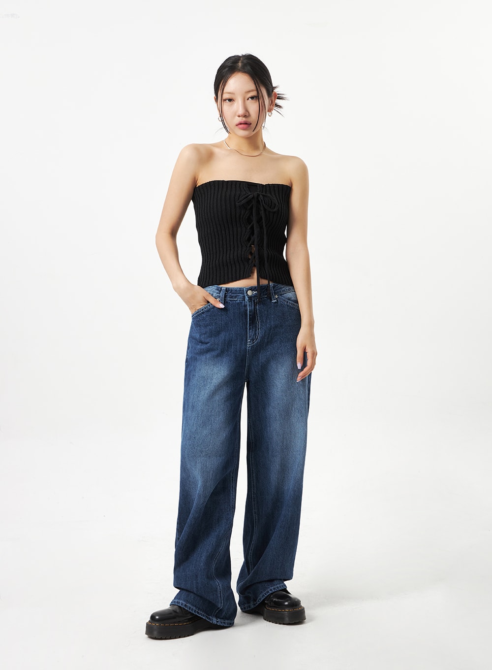 Dark Blue Baggy Pants CA321